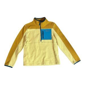 Kid's Cotopaxi Abrazo Half Zip Large Camp Outdoor / Amber Wheat Yellow Blue